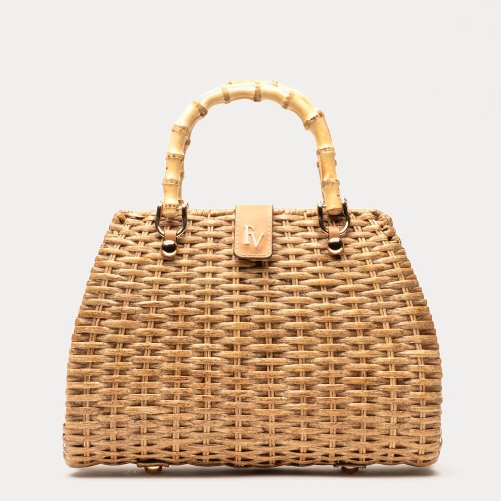 Frances Valentine Rooster Wicker Basket Toast